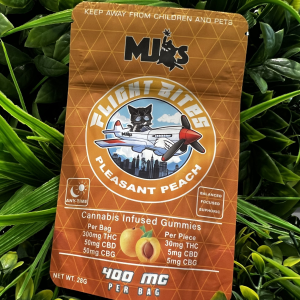 MJ'S Flight Bites Pleasant Peaches 400MG