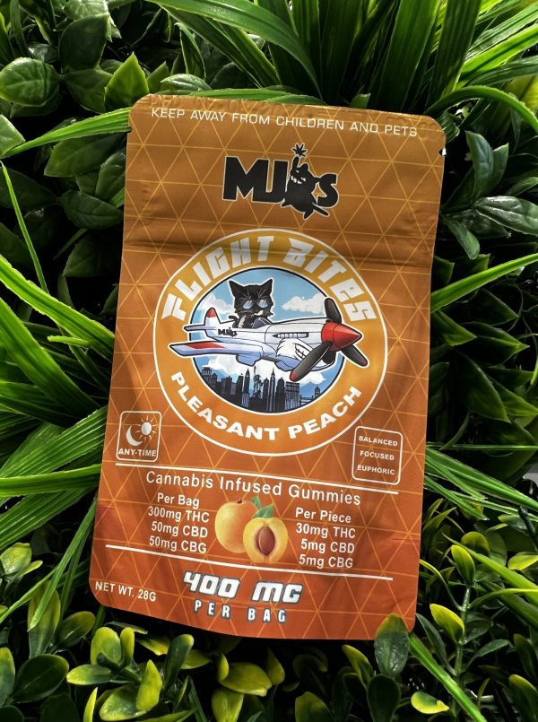 MJ'S Flight Bites Pleasant Peaches 400MG